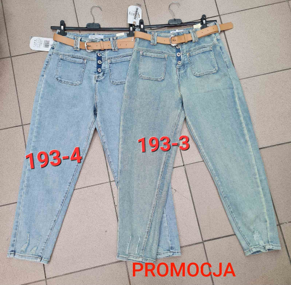 Spodnie damskie jeans Roz XS-XL, 1 Kolor Paczka 10 szt